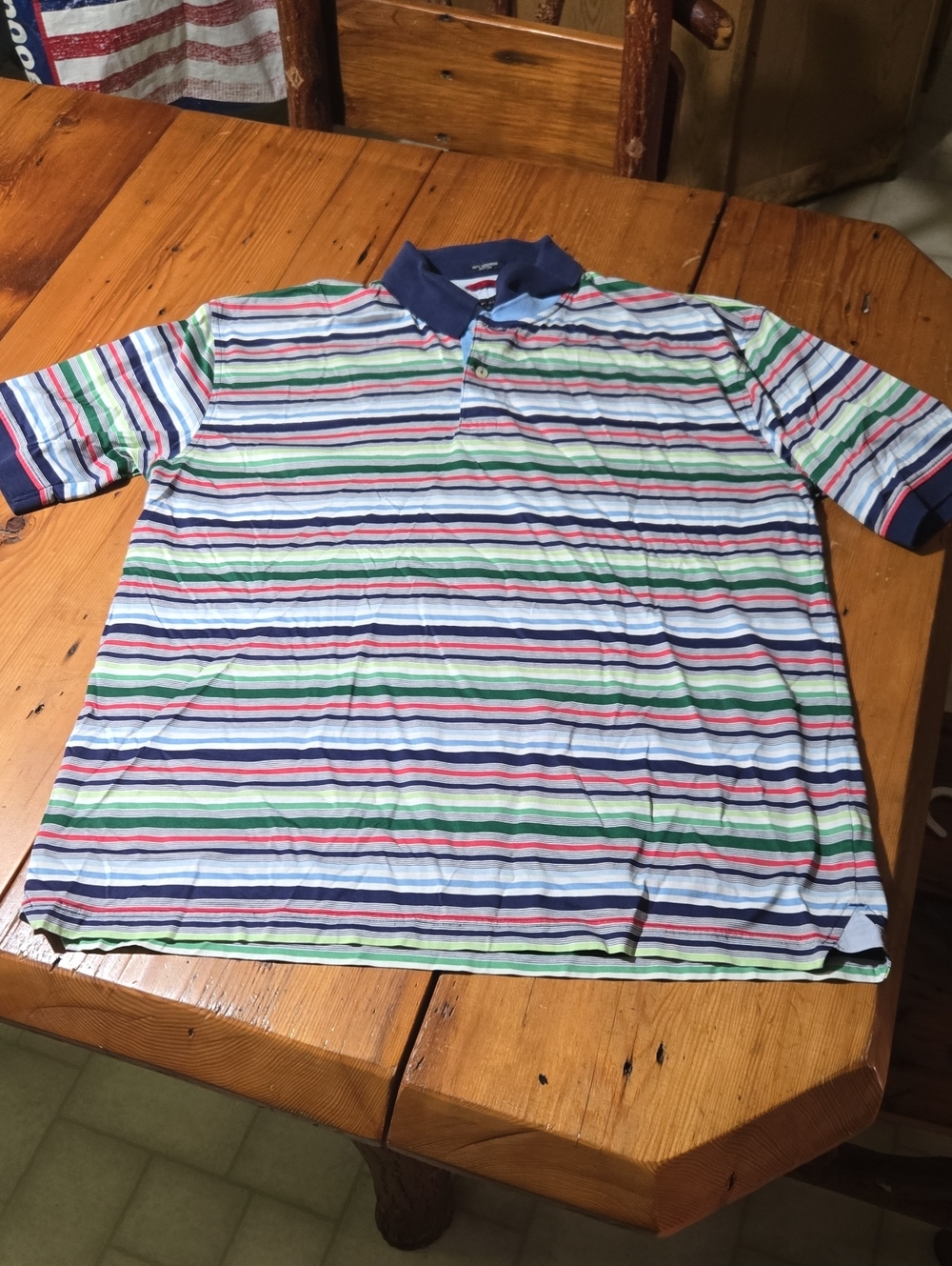 Tommy Hilfiger Multicolor Striped Polo  100% Mercerized Cotton Sz Xl